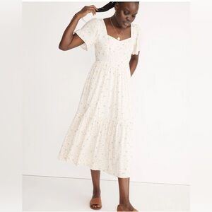 Madewell Flutter-Sleeve Tiered Maxi Dress